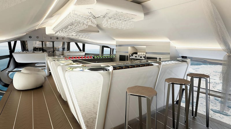 A bar concept for an Airlander airship.