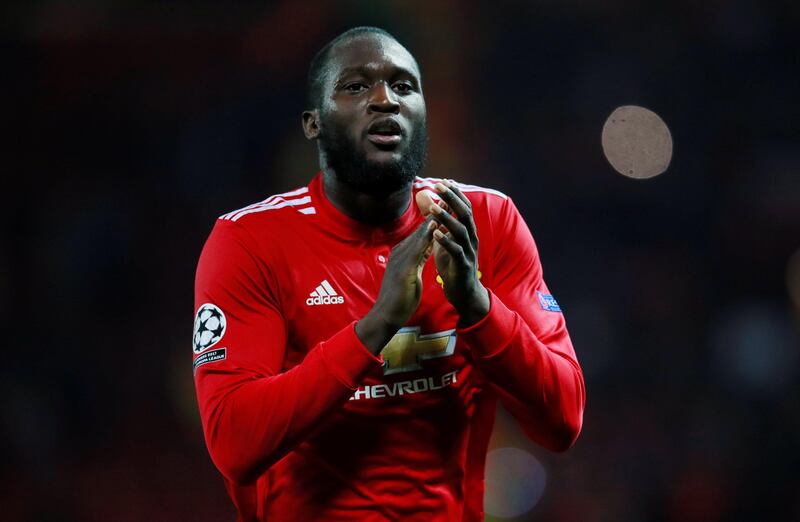 Soccer Football - Champions League - Manchester United vs S.L. Benfica - Old Trafford, Manchester, Britain - October 31, 2017   Manchester United's Romelu Lukaku applauds the fans after the match    Action Images via Reuters/Jason Cairnduff