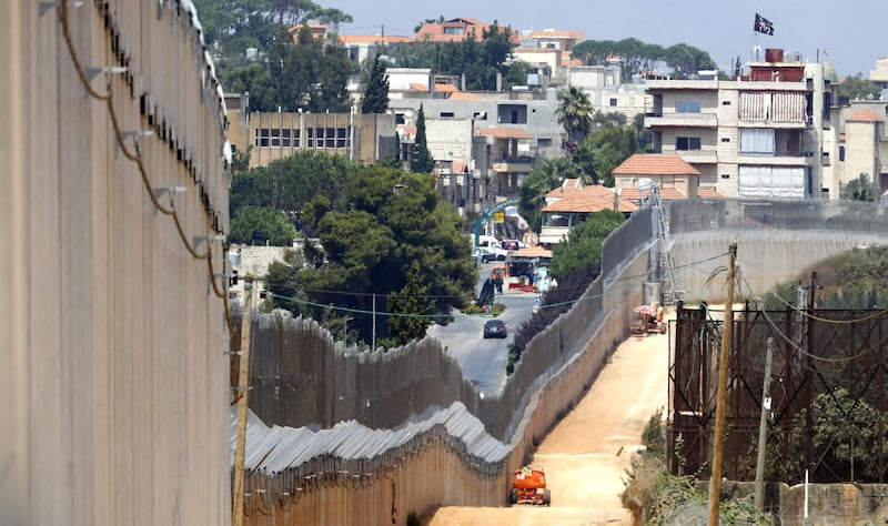 The concrete barrier along the border with Lebanon has been built in recent years to prevent Hezbollah incursions. AFP