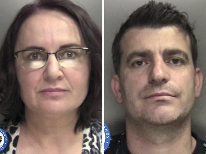 Pranvera Smith, left, styled herself as an Albanian mafia boss and worked with partner Flamur Daka in a human smuggling plot. West Midlands police