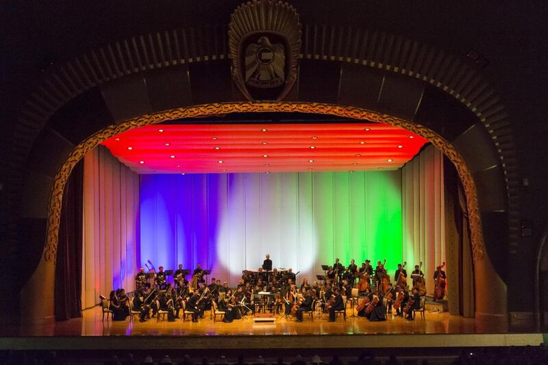 The Symphony Orchestra of India presented by TCA Abu Dhabi and featuring conductor Zane Dalal at the Emirates Palace Auditorium. Antonie Robertson / The National
