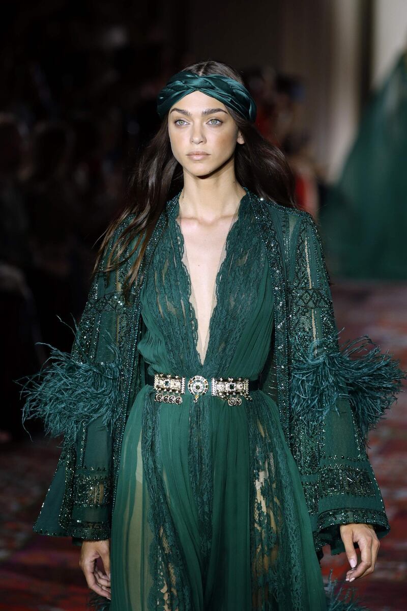 &nbsp;Zuhair Murad Fall-Winter 2019/2020 Haute Couture collection. AFP
