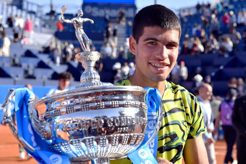 Carlos Alcaraz retained his Barcelona Open title last week and will now aim to defend the Madrid Masters crown. AFP