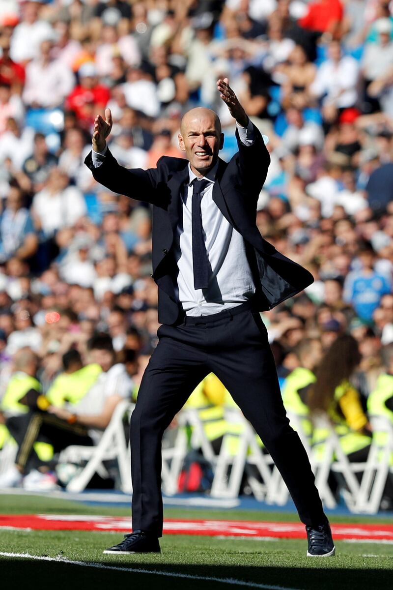 Real Madrid manager Zinedine Zidane. EPA