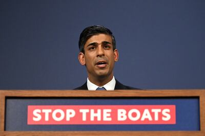 Rishi Sunak has made tackling migrants arriving in small boats one of his five key pledges. Photo: Leon Neal