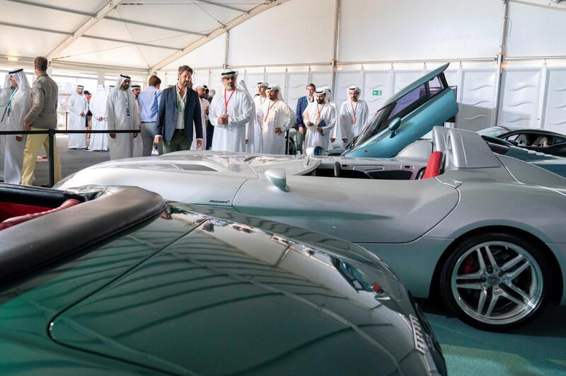 Sheikh Khalid bin Mohammed bin Zayed inspects Yas Marina Circuit.