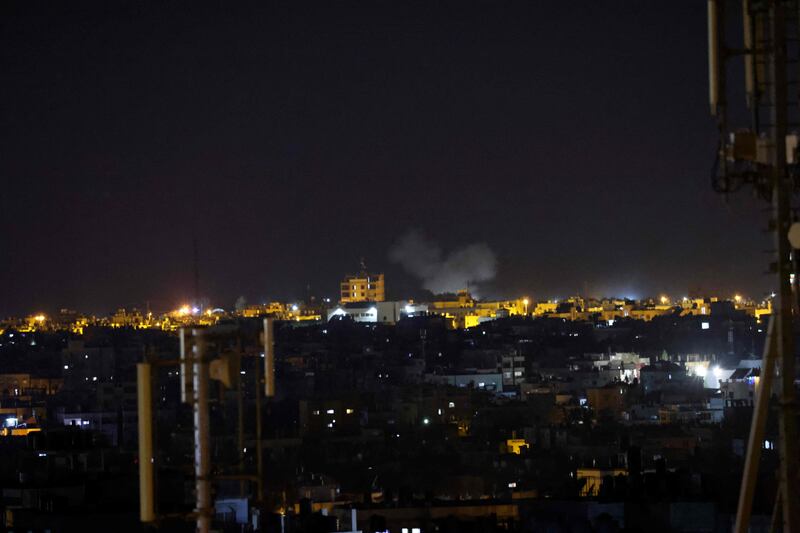 Smoke billows from Rafah. AFP