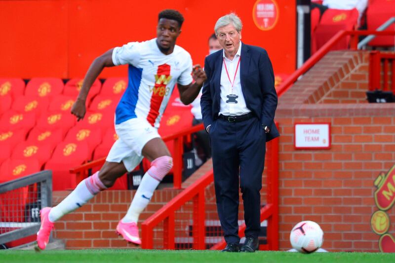 Crystal Palace manager Roy Hodgson watches from the touchline. AFP