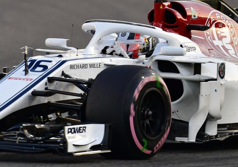 Alfa Romeo Sauber F1's Monaco's driver Charles Leclerc competes during the qualifying session. AFP