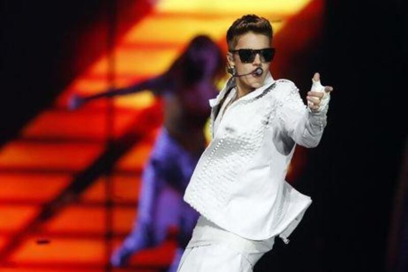 Justin Bieber at the First Niagara Center in Buffalo, NY. Courtesy AP Photo