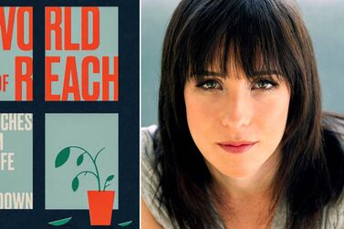 Left: The 'A World Out of Reach' book cover. Right: Meghan O'Rourke, who edited the collection of writing about life during the Covid-19 pandemic. 