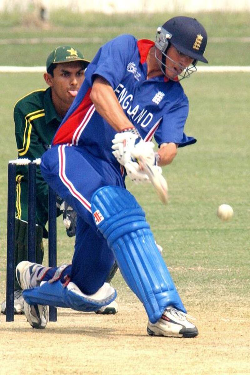 Alastair Cook led England to the semi-finals of the Under 19 World Cup in 2004 in Bangladesh. Farjana K Godhuly / AFP