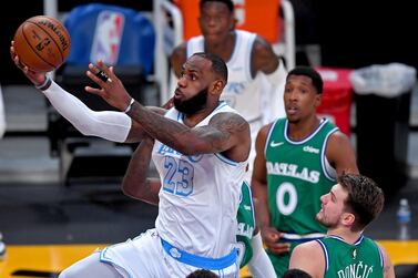 Los Angeles Lakers forward LeBron James drives past Dallas Mavericks forward Dorian Finney-Smith. USA Today