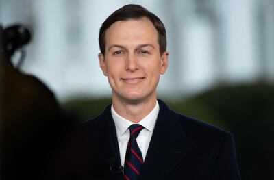 (FILES) In this file photo taken on January 29, 2020 White House senior adviser Jared Kushner speaks during a television interview on the North Lawn of the White House in Washington, DC. The United States has requested a closed door UN Security Council meeting February 6, 2020 for President Donald Trump's son-in-law and adviser, Jared Kushner, to present the administration's new Mideast peace plan, diplomatic sources told AFP on February 3, 2020.He intends to set forth the plan that Washington unveiled last week and to listen to the position of the council's other 14 members, the sources said.
 / AFP / SAUL LOEB
