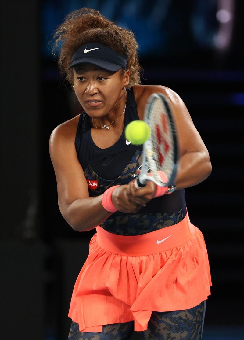 Japan's Naomi Osaka during the against Jennifer Brady. Reuters