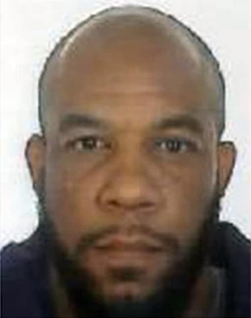 Khalid Masood, who authorities identified as the man who mowed down pedestrians and stabbed a policeman to death outside the British Parliament on March 22, 2017. Metropolitan Police via AP 