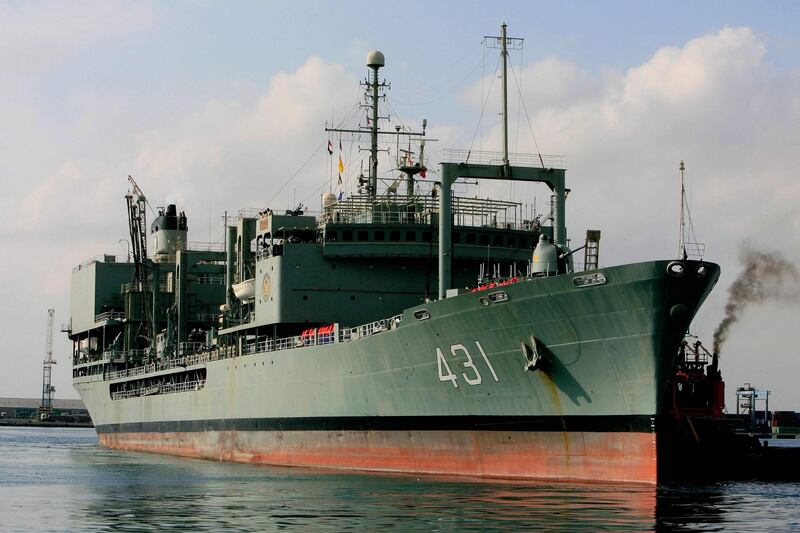 The Kharg was one of the few vessels in the Iranian navy capable of resupplying its other ships at sea. AFP
