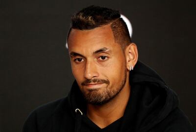 epa07286123 Nick Kyrgios of Australia attends a press conference after losing his men's first round match against Milos Raonic of Canada at the Australian Open Grand Slam tennis tournament in Melbourne, Australia, 15 January 2019.  EPA/DAVID CROSLING AUSTRALIA AND NEW ZEALAND OUT