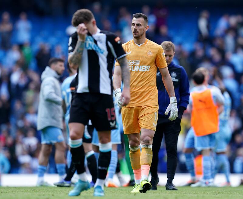 NEWCASTLE RATINGS: Martin Dubravka 5 – Could have done a bit better to deny Laporte for City’s second, having palmed Gundogan’s shot right into the path of the Spaniard. Made a smart stop from Zinchenko late on.  PA