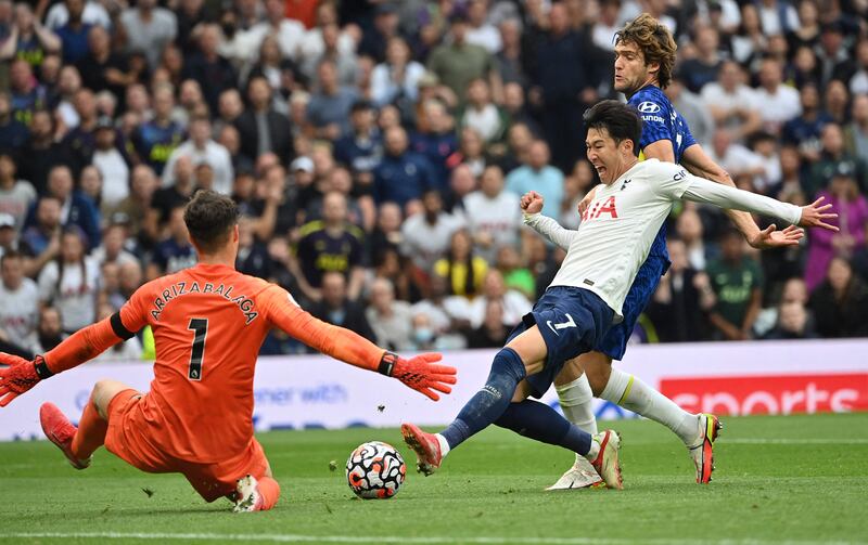 Heung-Min Son – 6. Had one golden chance to score for the home side before Chelsea stormed into the lead. He looked a threat in the first half but was cut adrift in the second. AFP