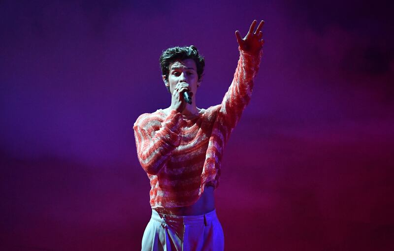 Canadian singer-songwriter Shawn Mendes performs on stage. AFP