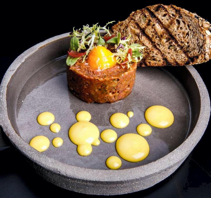 Beef tartare by Luigi Vespero will be served by the Bull & Bear chef at the Best of Dubai food festival on December 5 at Reform Social & Grill. Photo courtesy Flavel Monteiro