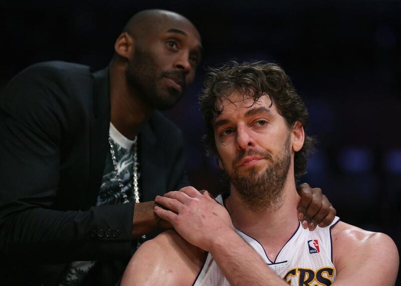 Pau Gasol had 24 points on Saturday as Kobe Bryant continues to work his way back from injury. Jeff Gross / Getty Images