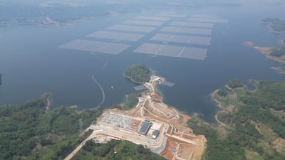 The Cirata floating solar photovoltaic plant in West Java, Indonesia, aims to deliver renewable energy to about 50,000 homes, cut emissions and 'create widespread change in communities'. Photo: Masdar