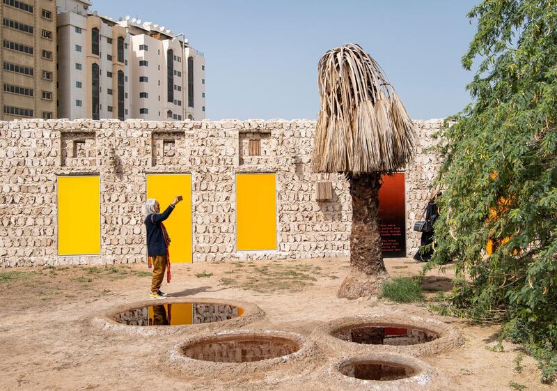 Otobong Nkanga and Emeka Ogboh's 'Aging Ruins Dreaming Only to Recall the Hard Chisel from the Past' (2019), a multi-channel sound installation that is now part of Sharjah Art Foundation's permanent collection. Courtesy the artists and Sharjah Art Foundation