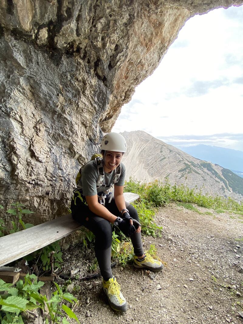Reema Juffali's intensive training camp in Austria included hiking and climbing. Courtesy Reema Juffali