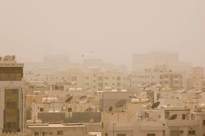 A sandstorm in Manama, capital of Bahrain. Photo: Getty Images