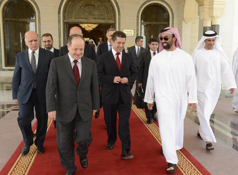 Masoud Barzani, President of Iraq’s Kurdistan region, left Abu Dhabi on Wednesday following a state visit to the UAE.