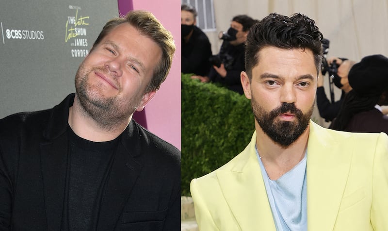 Talk show host James Corden and actor Dominic Cooper have been friends for years and were once flatmates. AFP