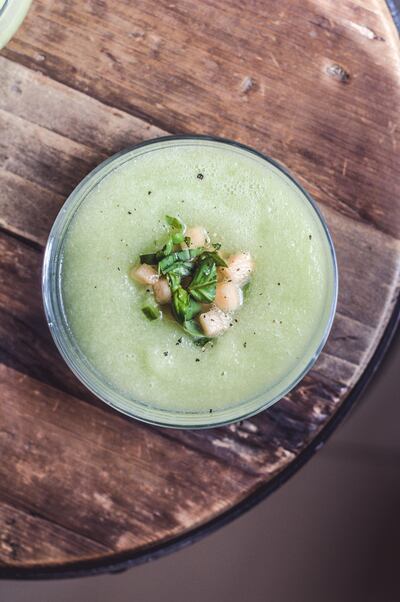 Melon and cucumber gazpacho. Courtesy Scott Price