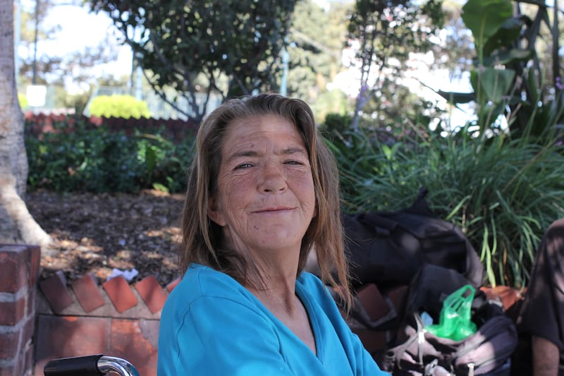 The face of homelessness in Los Angeles has changed drastically over the years. This woman was calling Skid Row home when this photo was snapped. Photo: V.T. Polywoda