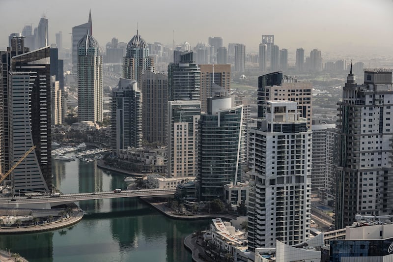 Dubai Marina. The emirate's property sector emerged strongly from the Covid-19 pandemic amid robust economic momentum. Antonie Robertson / The National