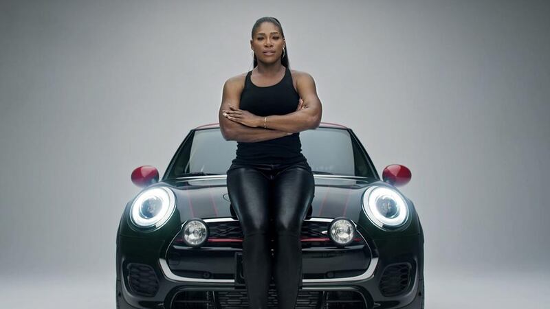 Tennis star Serena Williams is also featured in the Defy Labels ad spot by Mini USA. Mini USA via AP