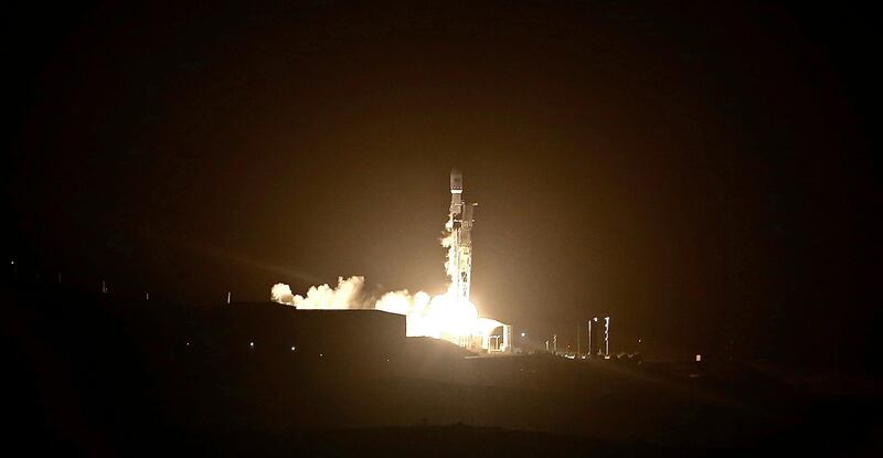 A SpaceX Falcon 9 rocket blasts off from Vandenberg Air Force Base, California. AP Photo