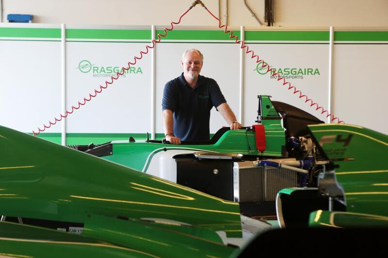 Richard Cregan's Rasgaira Motorsport Team will take part in the new Formula 4 UAE Championship. Christopher Pike / The National
