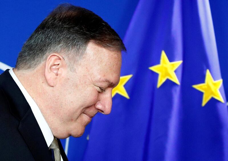 U.S. Secretary of State Mike Pompeo is pictured at the EU Parliament in Brussels, Belgium, September 3, 2019. REUTERS/Francois Lenoir