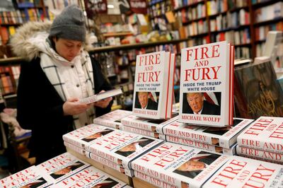 REFILE - REMOVING RESTRICTIONS   Copies of the book "Fire and Fury: Inside the Trump White House" by author Michael Wolff are seen at the Book Culture book store in New York, U.S. January 5, 2018. REUTERS/Shannon Stapleton