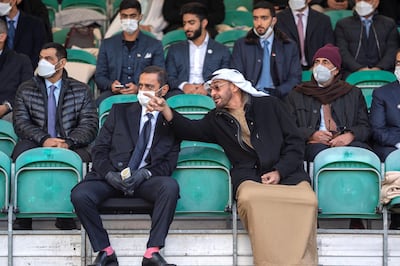 Crown Prince of Abu Dhabi and Deputy Supreme Commander of the Armed Forces Sheikh Mohamed bin Zayed attends Sovereign’s Parade at the Royal Military Academy Sandhurst. Courtesy: Sheikh Mohamed bin Zayed Twitter