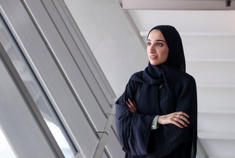 Mariam Al Maazmi, 24, is part of the  Waa’i team which designed an app that would deliver a recyclable waste container to people’s homes