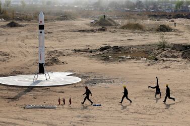 China's LinkSpace staff celebrate the successful test of its reusable rocket RLV-T5 in China. Reuters