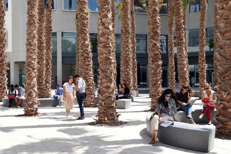 Provided photo of the New York University Campus on Saadiyat Island, Abu Dhabi UAE, 
main courtyard
Courtesy NYU 