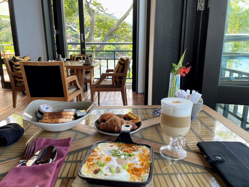 An a la carte breakfast at Mahe Restaurant at Hilton Seychelles Northolme Resort & Spa. Janice Rodrigues / The National