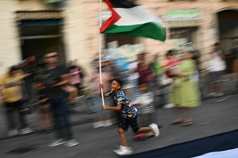 A pro-Palestine rally in Turin, Italy. AFP