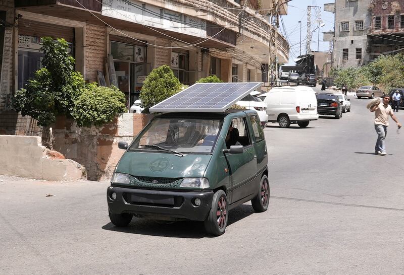 The car can also supply power to external points, serving as a stand-by generator for Mr Al Safadi's workshop. 