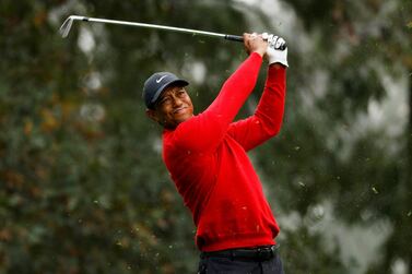 Tiger Woods in action in the 2020 Masters. Reuters