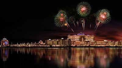 The fireworks can be seen from the Abu Dhabi Corniche. Photo: Emirates Palace Mandarin Oriental